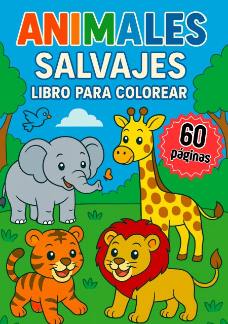 Animales Salvajes – Libro para Colorear