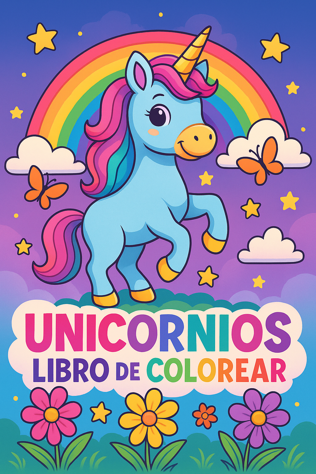 Unicornios: Libro para colorear